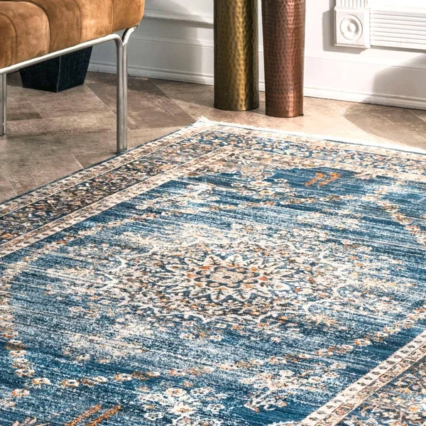 nuLOOM Penny Elegant Blossom Area Rug, Blue, 8x10 ft