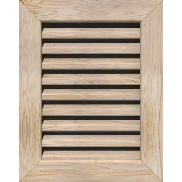 Ekena Millwork 26-in W x 36-in H Vertical Gable Vent (31-in W x 41-in H Frame Size): Unfinished - Functional, Smooth Pine Gable V