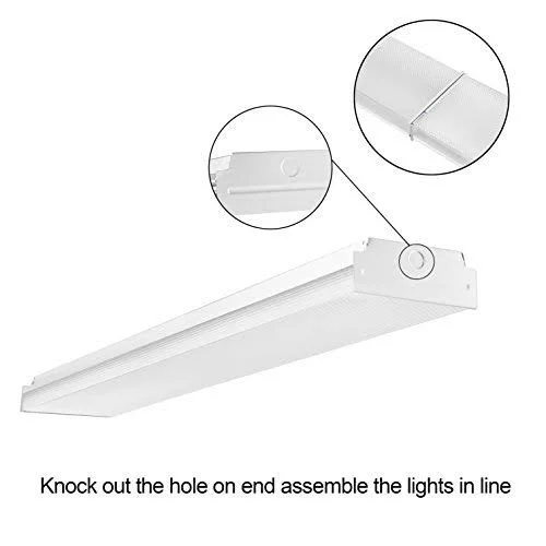 FaithSail 4ft LED Wraparound 40W 4 Foot LED Shop Lights for Garage - 4400lm, LED