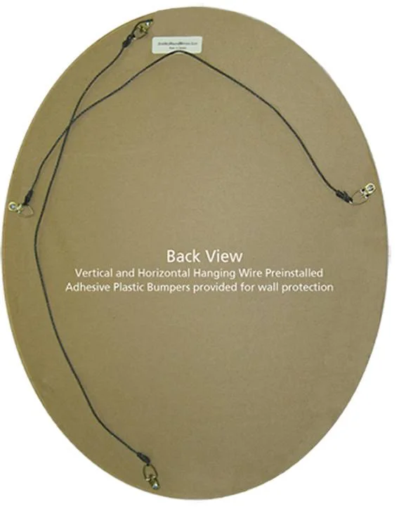 San Francisco Framed Oval Mirror - Walnut