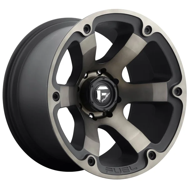 20x9 Fuel D564 Beast Matte Black Machined w/ Dark Tint D56420907350