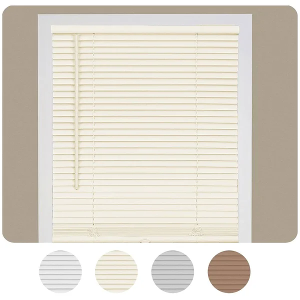 Powersellerusa Cordless Window Mini Blinds 1x22 Slats Room Darkening Vinyl Blind 64x22 Length CLSU4664MA04