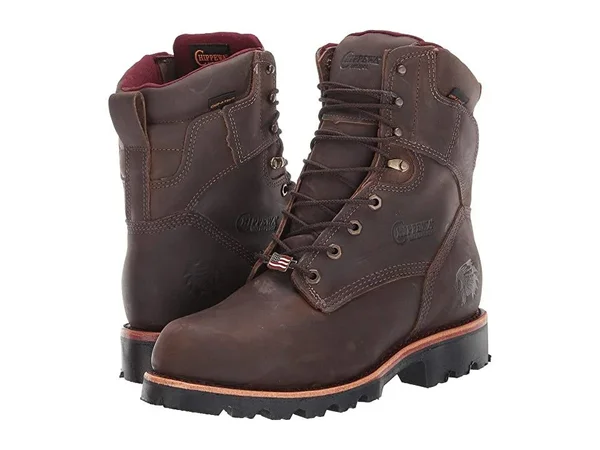 Chippewa Men's 8 in. Waterproof Insulated Work Boots - Brown, 9