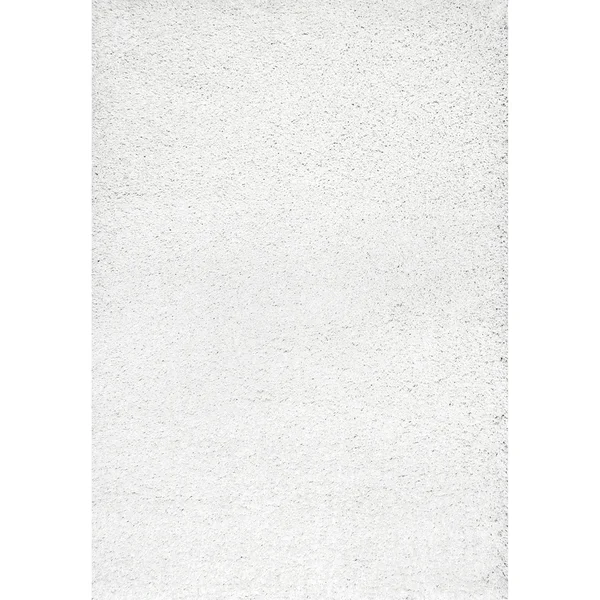 nuLOOM White Shag Rug 10&x13&
