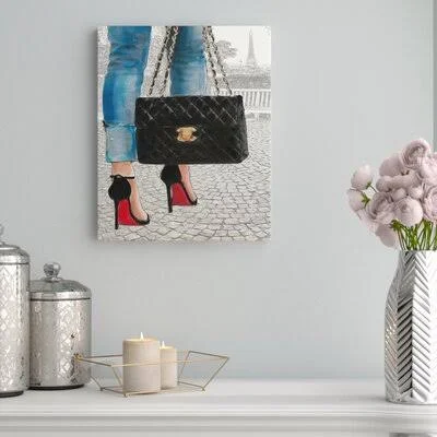 &Paris Park& Graphic Art Print House of Hampton Format: Wrapped Canvas - Size: 40x22 H x 24x22 W x 1.5x22 D