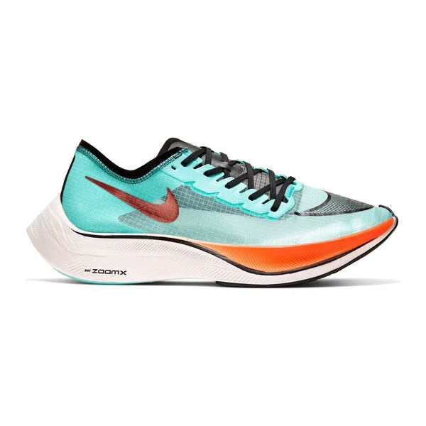 Nike Mens ZoomX Vaporfly Next% Racing Flats - Aurora Green/Hyper Crimson/Black/Summit White - Size 4.5
