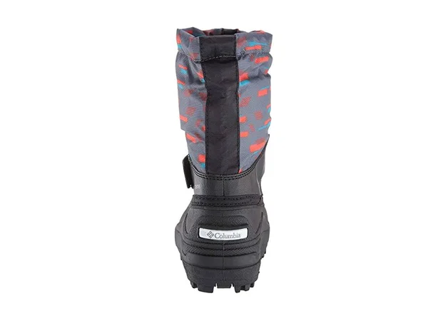 Columbia Unisex Children's Powderbug Forty Print Boot, Size: 12, Graphite/Flame