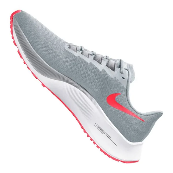 Nike Air Zoom Pegasus 37 Grey Men's Running Shoes, Size: 8.5