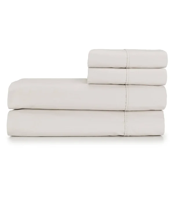 Studio D 300-Thread-Count Brushed Percale Sheet Set - Queen Sheet Set