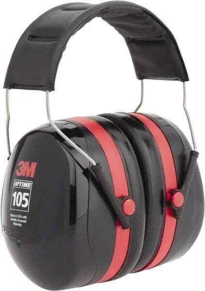 3M - Over The Head Black & Red Earmuffs - 30 NRR Rating