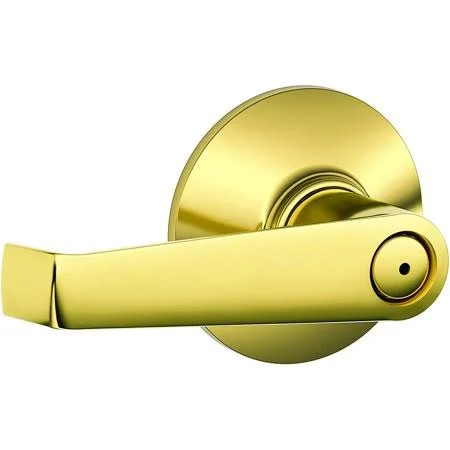 F40-ELA Elan Privacy Door Lever Set - Polished Brass x Polished Chrome