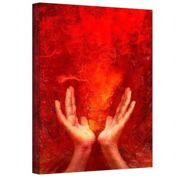 ArtWall Chakra Fire Gallery Wrapped Canvas Art by Elena RAY, 48 x 36