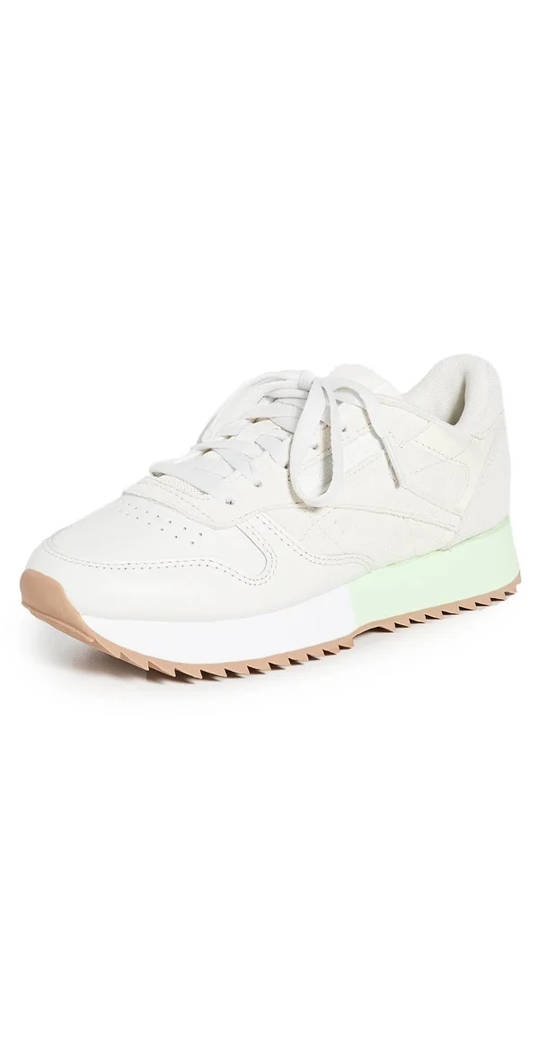 Reebok Classic Leather Ripple White Women's Running Shoes - Size: 5.5