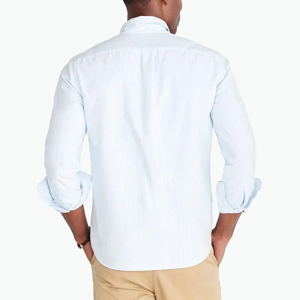 J.Crew Factory Mens Flex Oxford Casual Shirt (LUDLOW Blue White, Size X-Small)