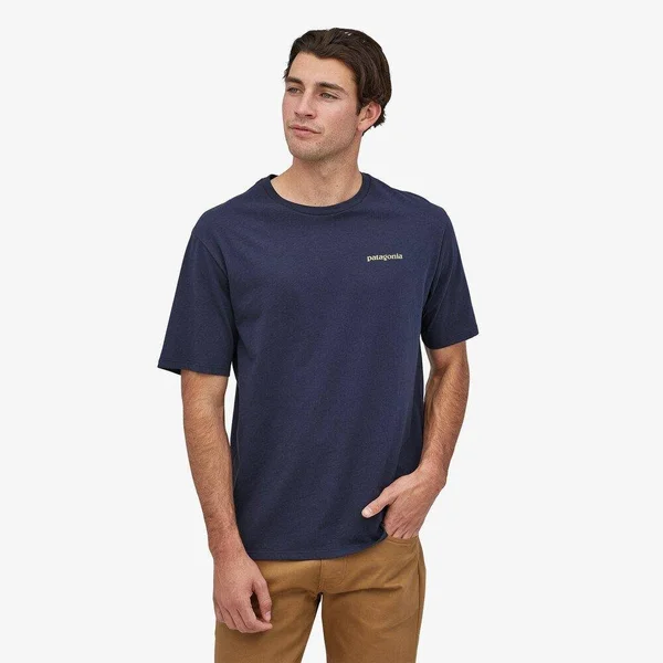 Patagonia Flying Fish Organic T-Shirt - Men's Pigeon Blue/Home Planet - M