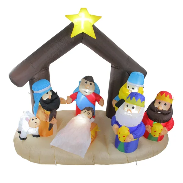 Northlight 5.5& Inflatable Nativity Scene Lighted Christmas Outdoor Decoration