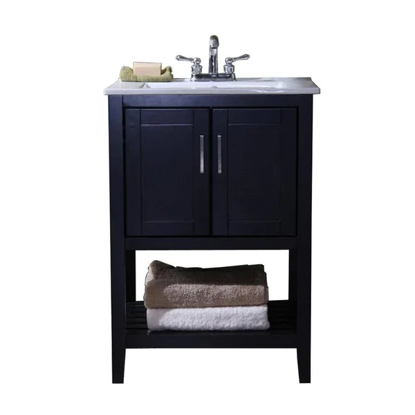 Legion Furniture WLF6020-G 24x22 Gray Sink Vanity with Basket
