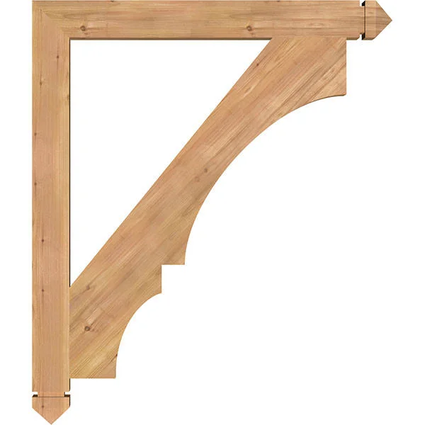 Ekena Millwork 3 1/2x22W x 34x22D x 40x22H Balboa Arts & Crafts Smooth BRACKET - Western Red Cedar