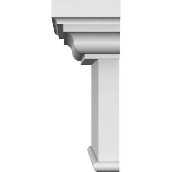 147 inch Bottom Width x 151 inch Top Width x 7 1/4 inchh x 1 inchp - Craftsman Crosshead with Bottom Trim