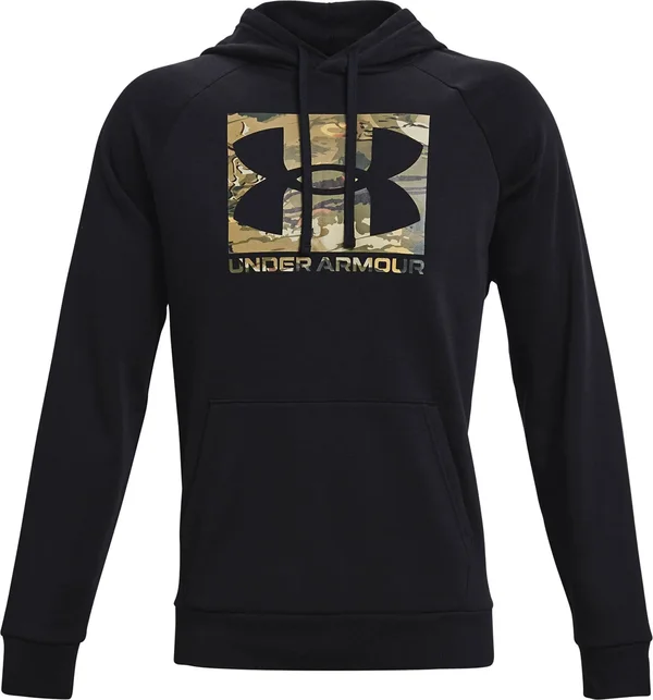 Under Armour Men's Rival Fleece Camo Logo Hoodie - Black - SM