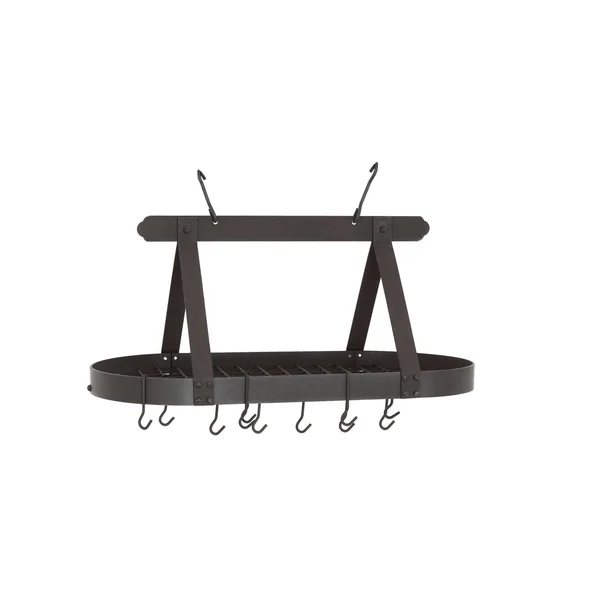 Old Dutch Graphite Oval Pot Rack with Grid and 16 Hooks