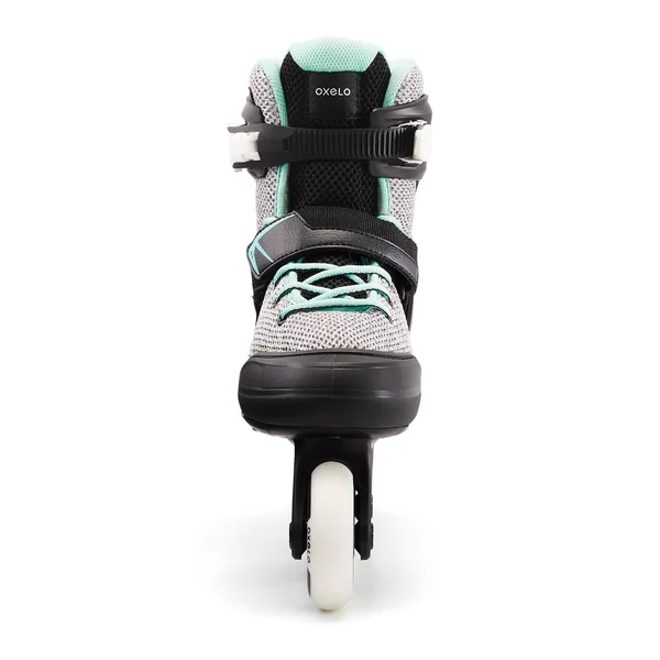 Oxelo Women's Fit100 Inline Fitness Skates in Pale Gray, Size 10.5