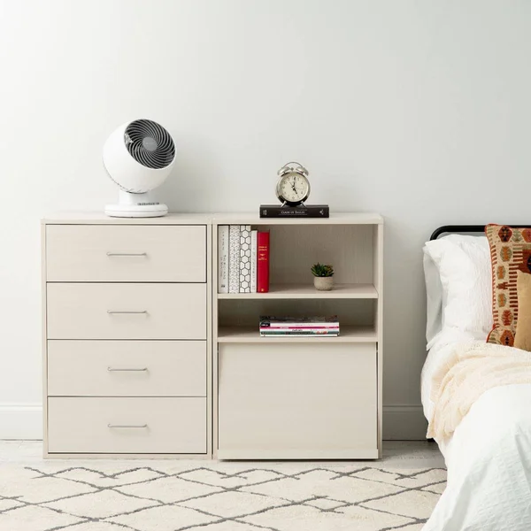 Iris 4 Drawer Wood Dresser - Off White, Collan Series