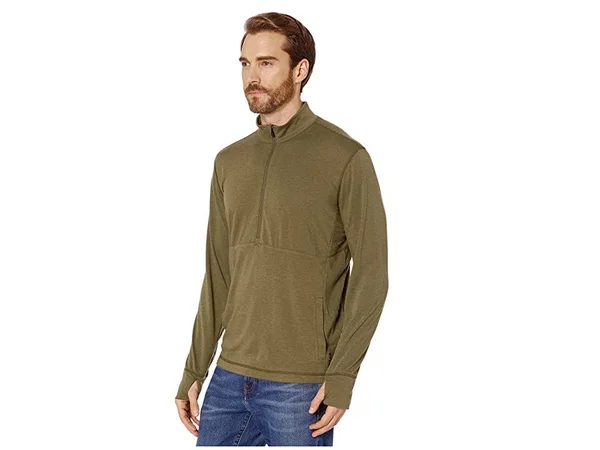 prAna: Men's Jarvis 1/2 Zip - Cargo Green Cagr