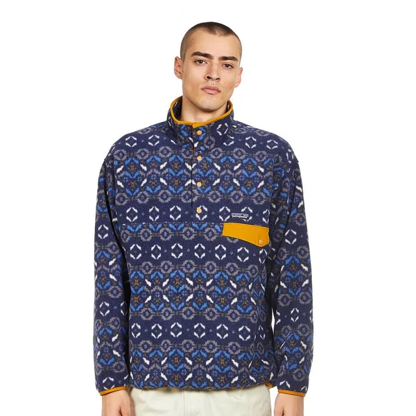 Patagonia Men's Synchilla Snap-T Fleece Pullover - Tundra Cluster/New Navy - XXL