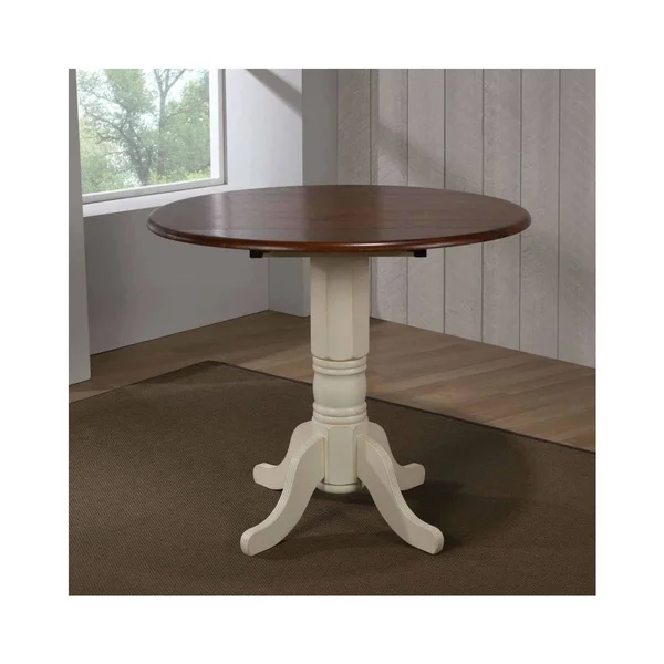 Sunset Trading - Andrews Round Drop Leaf Pub Table in Chestnut - DLU-ADW4242CB-CT