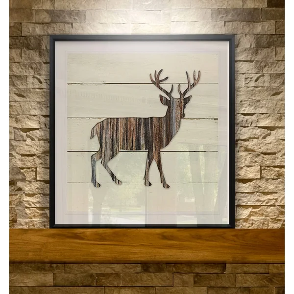 Woodland Deer -Framed Giclee Print - 24x24