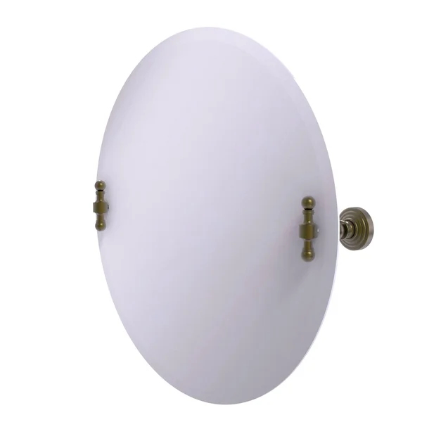 Allied Brass Frameless Round Tilt Mirror Beveled Edge Antique Brass