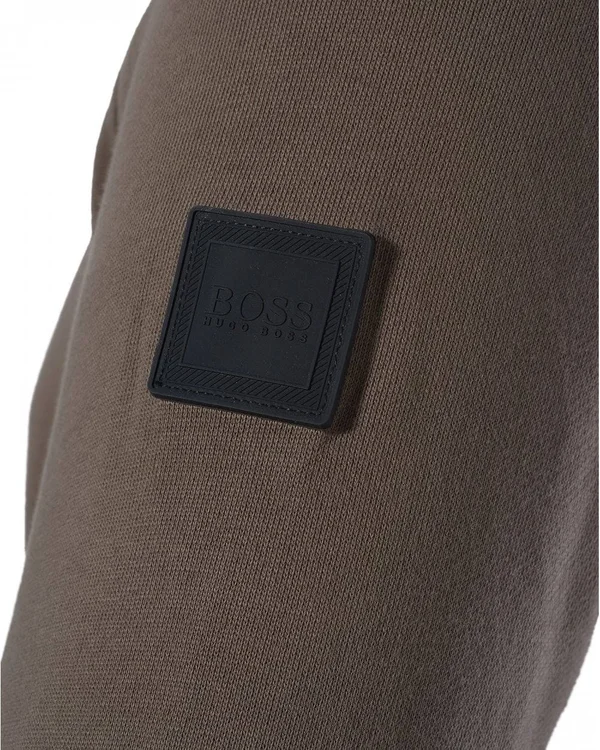 Boss Mens Walkup 1 Relaxed Fit Sweatshirt - Beige Jumper