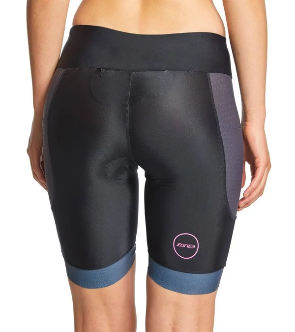 Zone3 Women's AquaFlo Plus Shorts M - Black/Grey/Neon Pink