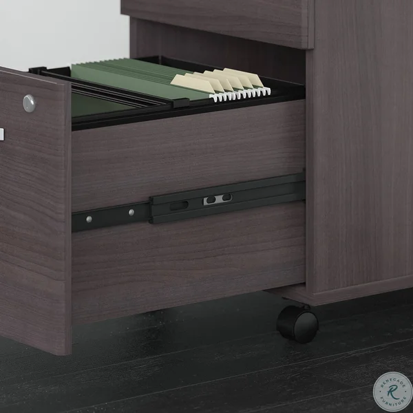 Bush Business Furniture Studio C 3-Drawer Mobile Vertical Filing Cabinet - Storm Gray