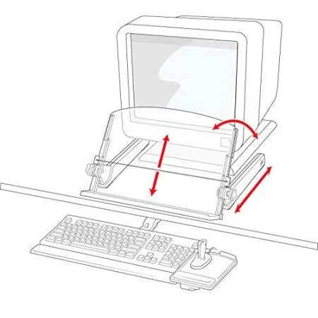 3M Adjustable In-Line Paper Document Copy Holder with Elastic Line Guide, 18-inch Wide, 300 Sheet Capacity, Weighted Base (DH640