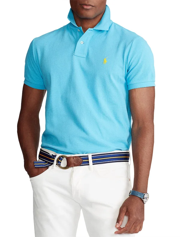 Big & Tall Polo Ralph Lauren Mesh Polo Shirt - Lindsay Blue - Size 3X, Men's