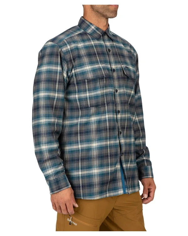 Simms Men's Coldweather Shirt - Atlantis Steel Plaid - XL