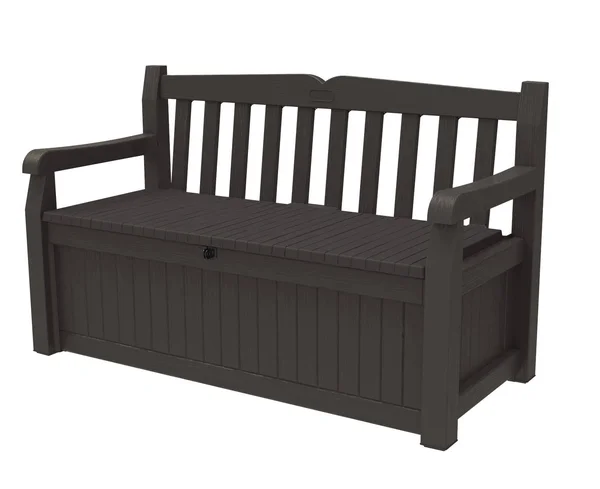 Keter Solana 70 Gallon Storage Bench Deck Box for Patio Furniture, Front Porch Decor and Outdoor Seating – Perfect to Store Gard