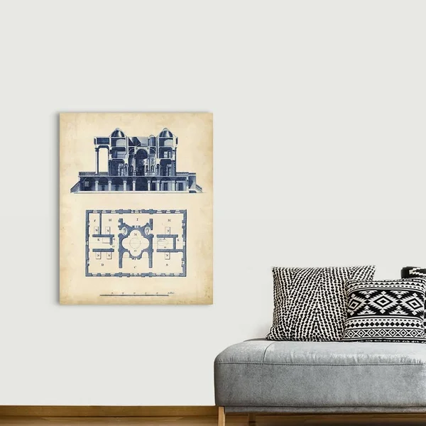 Architectural Blueprint III - Canvas Wall Art, 36x45, Great Big Canvas