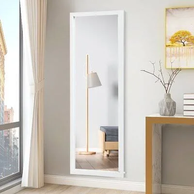 Alvardo Full Length Mirror Wade Logan Finish: White