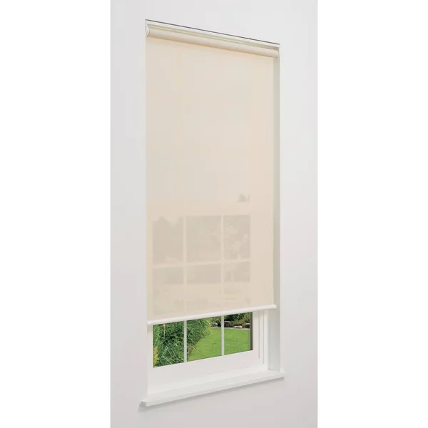 Linen Avenue Cordless 5% Solar Screen Standard Roller Shade, Fawn 22 W x 66 H
