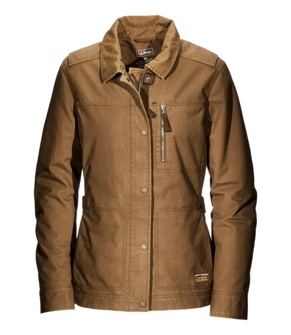 Women's L.L.Bean Utility Jacket Brown Extra Small - L.L.Bean