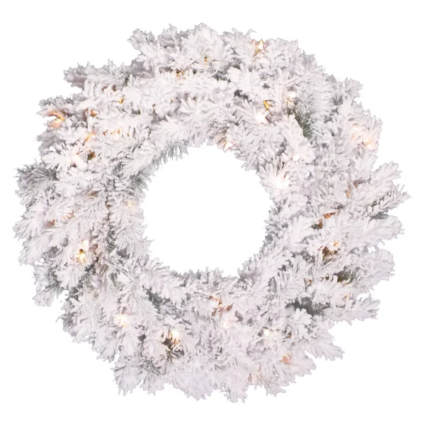 Vickerman A806320 Flocked Alaskan Wreath - 20x22