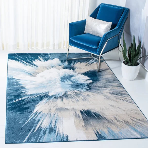 Safavieh Lagoon Rug Collection LGN202B - Beige - Blue - 4&-5x22 x 6&-5x22