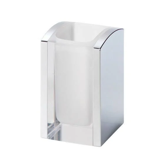 Gedy by Nameeks Aedis Toothbrush HOLDER; Transparent - Chrome