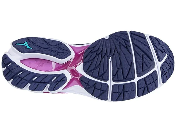 Women's Mizuno Wave Rider Waveknit 3, 11.5, Boysenberry/Medieval Blue