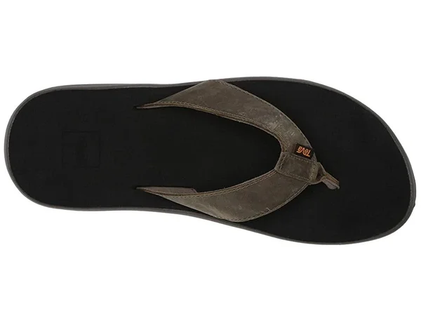 Teva Men's Voya Flip Leather - Dark Olive - 12