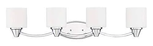 Park Harbor PHVL2264 Eastover 4 Light 32-1/8x22 Wide Bathroom Vanity Light with FR Polished Chrome