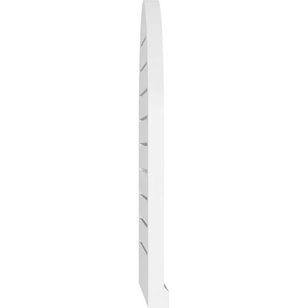 Ekena Millwork GVPRT16X3203SF 16x22W x 32x22H Round Top Surface Mount PVC Gable Vent: Functional, w/ 2x22W x 2x22P Brickmould Si